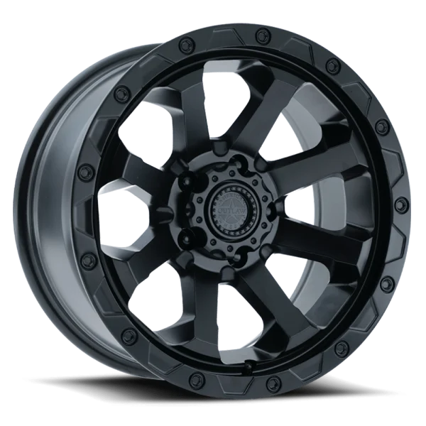 Capone_Satin-Black_5-lug_0001-1 (1) 20" AMERICAN OUTLAW WHEELS CAPONE SATIN BLACK FINISH RIMS 6x139 et-5