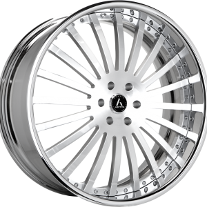 20" ARTIS FORGED WHEELS CORONADO BRUSHED SILVER FACE CHROME LIP FINISH