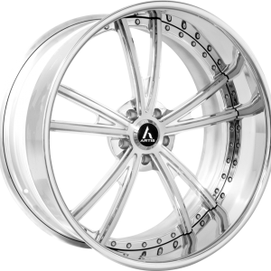 20" ARTIS FORGED WHEELS CORVAIR BRUSHED SILVER FACE CHROME LIP FINISH