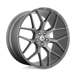 20" ASANTI BLACK LABEL WHEELS DYNASTY TITANIUM BRUSHED FINISH RIMS