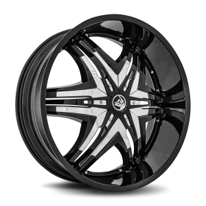 30" DIABLO WHEELS ELITE BLACK CHROME INSERTS FINISH RIMS