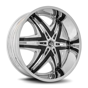 30" DIABLO WHEELS ELITE CHROME BLACK INSERTS FINISH RIMS