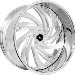 20" ARTIS FORGED WHEELS DRACO BRUSHED SILVER FACE CHROME LIP FINISH