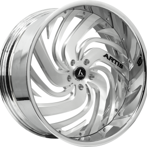 26" ARTIS FORGED FILLMORE BRUSHED FACE CHROME LIP FINISH RIMS