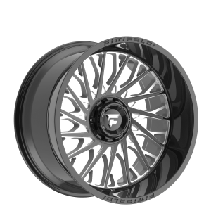 20x12" FITTIPALDI WHEELS FTC08BM GLOSS BLACK MILLED FINISH RIMS  6x139 6x135 ET-44 BUY 3 GET 1 FREE PROMO