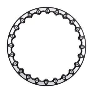 17" FORGESTAR WHEELS D5 BEADLOCK GLOSS BLACK MACHINED FINISH RIMS - Image 4