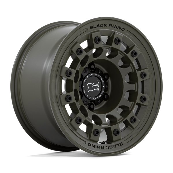 17" BLACK RHINO WHEELS FUJI OLIVE DRAB GREEN FINISH RIMS