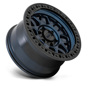 18" KMC WHEELS KM549 GRS MIDNIGHT BLUE W/GLOSS BLACK LIP FACE FINISH RIMS - Image 2