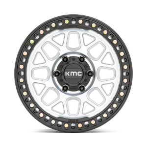 18" KMC WHEELS KM549 GRS MACHINED W/SATIN BLACK LIP FINISH RIMS - Image 2