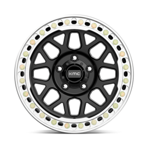 18" KMC WHEELS KM235 GRENADE CRAWL BEADLOCK SATIN BLACK FINISH RIMS - Image 3