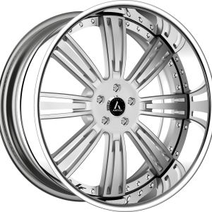 20" ARTIS FORGED WHEELS GRINO BRUSHED SILVER FACE CHROME LIP FINISH