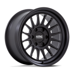 18" KMC WHEELS KM447 IMPACT SATIN BLACK FORGED MONOBLOCK FINISH RIMS