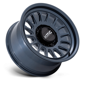 18" KMC WHEELS KM452 IMPACT METALLIC BLUE FORGED MONOBLOCK FINISH RIMS - Image 2