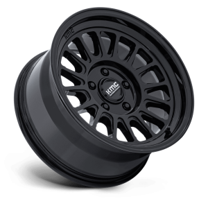 18" KMC WHEELS KM733 IMPACT FFT GLOSS BLACK FLOW FORMED FINISH RIMS - Image 2