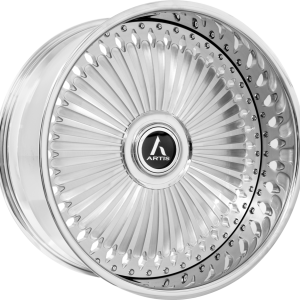 24" ARTIS FORGED IMPERIAL BRUSHED FACE CHROME LIP FINISH RIMS