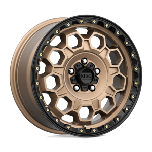 17" KMC WHEELS KM545 TREK MATTE BRONZE WITH BLACK LIP FINISH RIMS