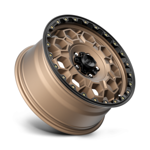 17" KMC WHEELS KM545 TREK MATTE BRONZE WITH BLACK LIP FINISH RIMS - Image 3