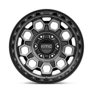 17" KMC WHEELS KM545 TREK SATIN BLACK WITH GRAY TINT CROSSOVER SUV FINISH RIMS - Image 2