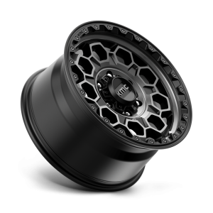 17" KMC WHEELS KM545 TREK SATIN BLACK WITH GRAY TINT CROSSOVER SUV FINISH RIMS - Image 3