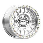 17" KMC WHEELS KM234 GRENADE DESERT BEADLOCK MACHINED FINISH RIMS