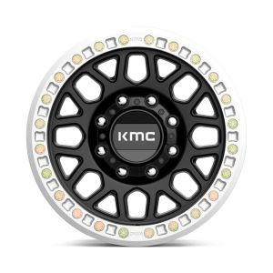 17" KMC WHEELS KM234 GRENADE DESERT BEADLOCK SATIN BLACK FINISH RIMS - Image 2
