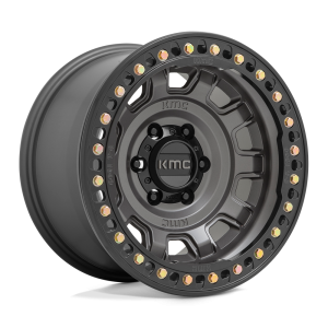 17" KMC WHEELS KM236 TANK BEADLOCK ANTHRACITE FINISH RIMS