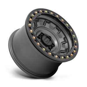 17" KMC WHEELS KM236 TANK BEADLOCK ANTHRACITE FINISH RIMS - Image 3