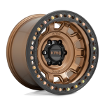 17" KMC WHEELS KM236 TANK BEADLOCK MATTE BRONZE FINISH RIMS