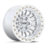 17" KMC WHEELS KM239 IMPACT BEADLOCK MACHINED FINISH RIMS