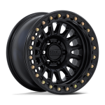 17" KMC WHEELS KM239 IMPACT BEADLOCK MATTE BLACK FINISH RIMS
