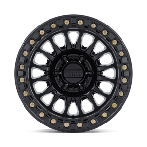 17" KMC WHEELS KM239 IMPACT BEADLOCK MATTE BLACK FINISH RIMS - Image 2
