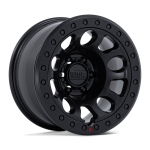 17" KMC WHEELS KM241 E25 BEADLOCK BLACK BLACKOUT FINISH RIMS