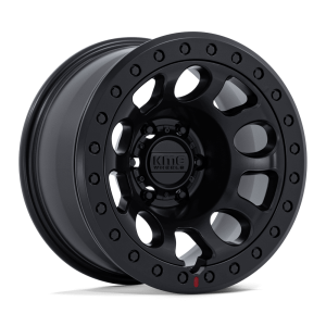 17" KMC WHEELS KM241 E25 BEADLOCK BLACK BLACKOUT FINISH RIMS