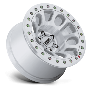 17" KMC WHEELS KM241 E25 BEADLOCK MACHINED FINISH RIMS - Image 3