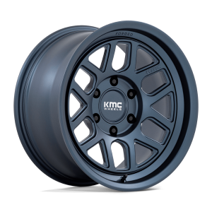 17" KMC WHEELS KM446 MESA FORGED MONOBLOCK METALLIC BLUE FINISH RIMS