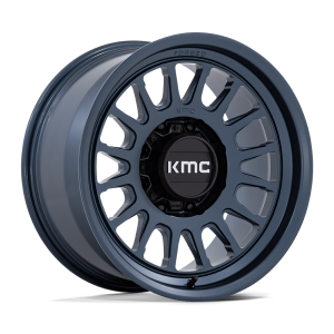 17" KMC WHEELS KM447 IMPACT FORGED MONOBLOCK METALLIC BLUE FINISH RIMS
