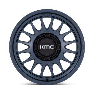 17" KMC WHEELS KM447 IMPACT FORGED MONOBLOCK METALLIC BLUE FINISH RIMS - Image 2