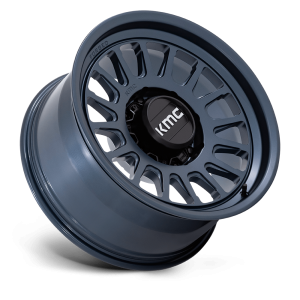17" KMC WHEELS KM447 IMPACT FORGED MONOBLOCK METALLIC BLUE FINISH RIMS - Image 3