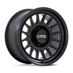 17" KMC WHEELS KM447 IMPACT FORGED MONOBLOCK SATIN BLACK FINISH RIMS