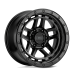 17" KMC WHEELS KM540 RECON SATIN BLACK FINISH RIMS