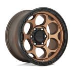 17" KMC WHEELS KM541 DIRTY HARRY MATTE BRONZE WITH BLACK LIP FINISH RIMS