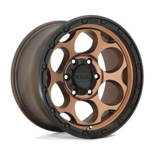 17" KMC WHEELS KM541 DIRTY HARRY MATTE BRONZE WITH BLACK LIP FINISH RIMS