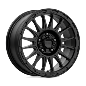 17" KMC WHEELS KM542 IMPACT SATIN BLACK FINISH RIMS