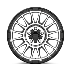 17" KMC WHEELS KM542 IMPACT SATIN BLACK MACHINED FINISH RIMS - Image 2