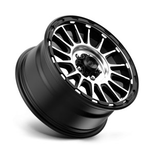 17" KMC WHEELS KM542 IMPACT SATIN BLACK MACHINED FINISH RIMS - Image 3