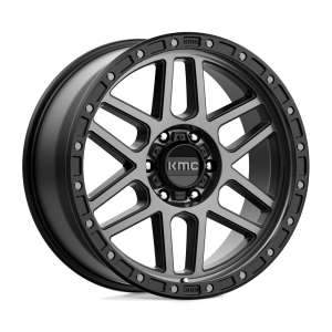 17" KMC WHEELS KM544 MESA SATIN BLACK WITH GRAY TINT FINISH RIMS