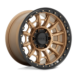 17" KMC WHEELS KM547 CARNAGE MATTE BRONZE WITH BLACK LIP FINISH RIMS