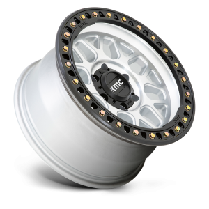 17" KMC WHEELS KM549 GRS MACHINED WITH SATIN BLACK LIP FINISH RIMS - Image 3