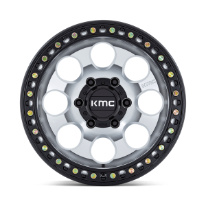 17" KMC WHEELS KM550 RIOT SBL MACHINED WITH SATIN BLACK LIP FINISH RIMS - Image 2