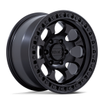 17" KMC WHEELS KM550 RIOT SBL SATIN BLACK FINISH RIMS